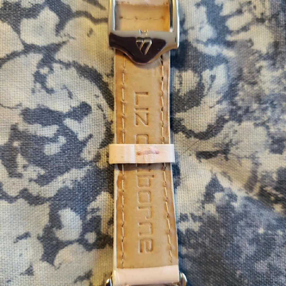Liz Claiborne Pink Blush Leather Watch
